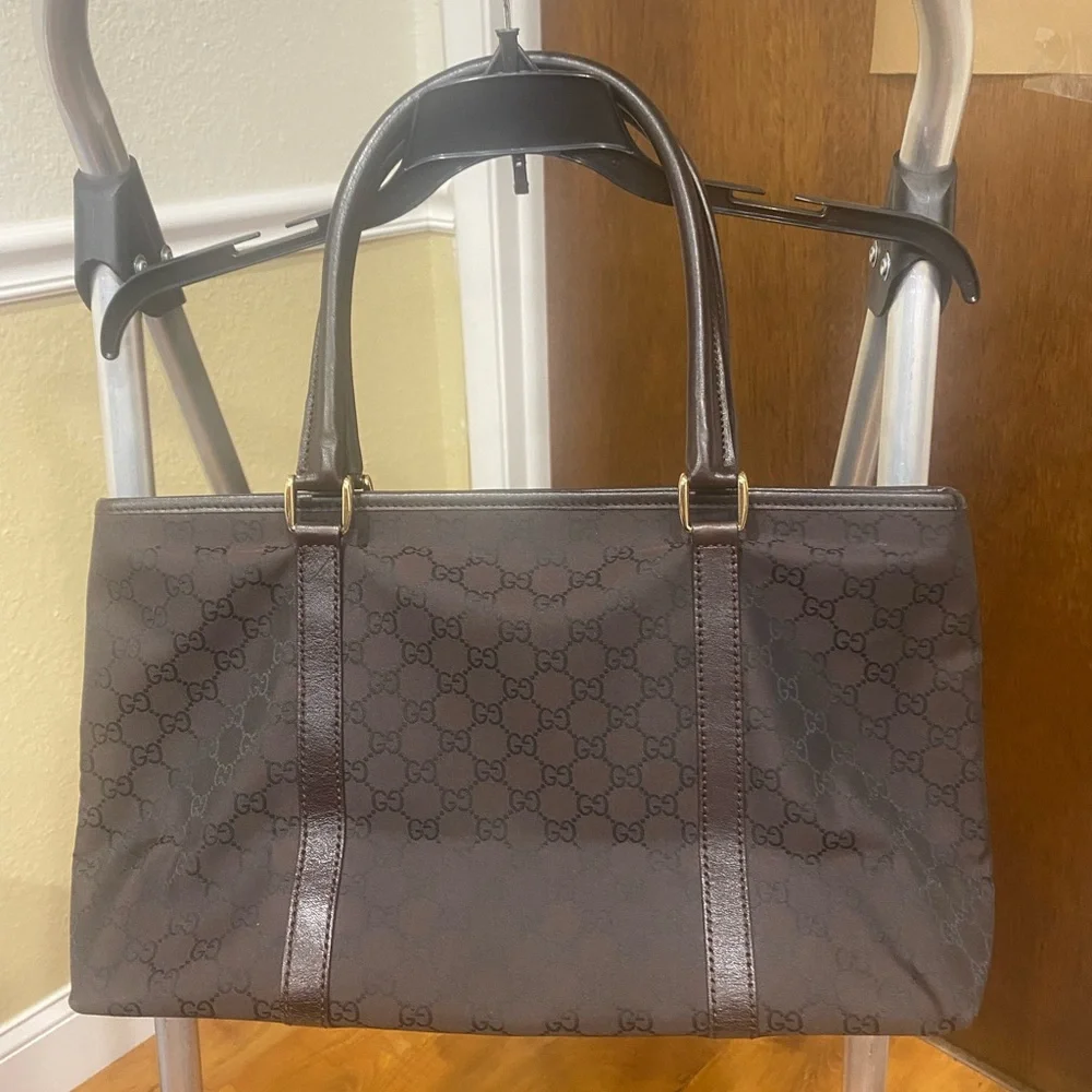 Gucci GG Brown Canvas Tote/Hand Bag 257302 204991 NWOT - Picture 7 of 16